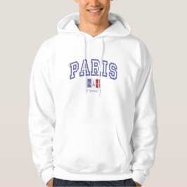 Vintage Paris Frankreich Varsity-Stil Hoodie