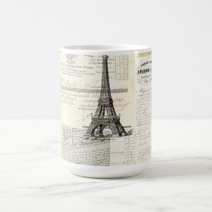 Vintage-Paris-französischer-Ephemera-Becher Kaffeetasse