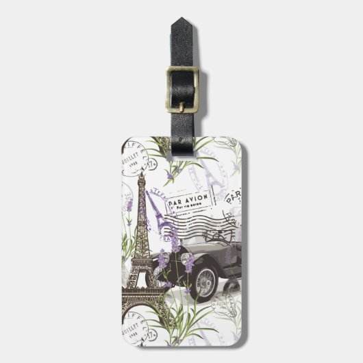 Vintage Paris Gepäckanhänger (Vorderseite vertikal)