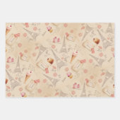 Vintage Paris Geschenkpapier Set (Vorderseite 3)