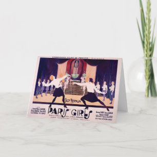 Vintage Paris Girls - Fencing Note Card Karte