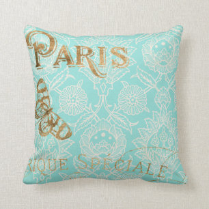Vintage-Paris-Gold-Design Kissen