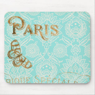 Vintage Paris Gold Design Mousepad