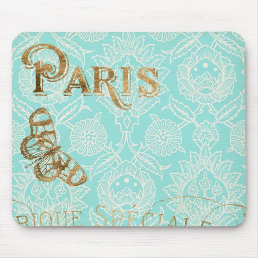 Vintage Paris Gold Design Mousepad (Vorne)