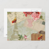 Vintage Paris-Grafik Postkarte (Vorne/Hinten)