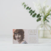 Vintage Paris-Haarstylistin Visitenkarte (Stehend Vorderseite)