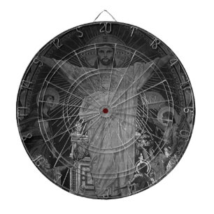 Vintage Paris Hauptmosaik Heiliges Herz Jesu Dartscheibe