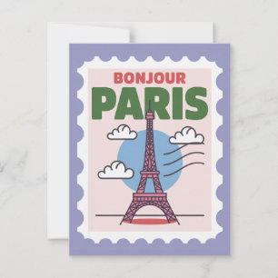 Vintage Paris Ikonischer Eiffelturm Französische S Postkarte