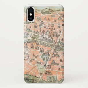 Vintage Paris Karte iPhone X Hülle