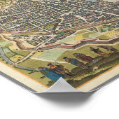 Vintage Paris-Karte Poster (Ecke)