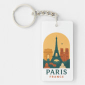 Vintage Paris Keychain – French Cathedral Retro Schlüsselanhänger (Vorderseite)