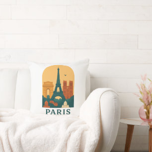 Vintage-Paris-Kissen – Kathedrale Notre Dame Kissen