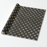 Vintage Paris-Lilie in Black and Gold Geschenkpapier<br><div class="desc">Graues,  schwarzes und goldfarbenes Paris für Vintages Lilie-Packpapier.</div>