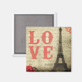 Vintage Paris Magnet (Vorderseite/Rückseite)