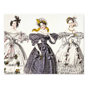 Vintage Paris-Mode der 1800er Jahre - französische Fotodruck