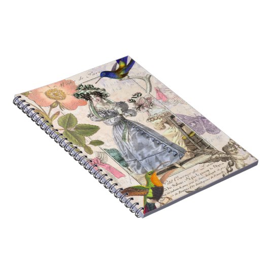 Vintage Paris-Mode-elegante Collage Notizblock (Rechte Seite)