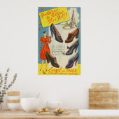 Vintage Paris-Modewerbung Poster (Küche)