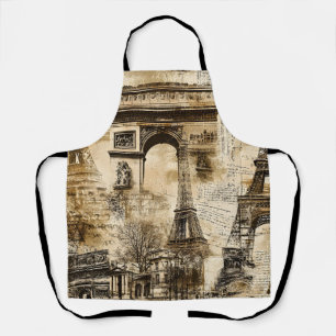 Vintage-Paris-Muster – Eiffelturm-Heimdekoration Schürze