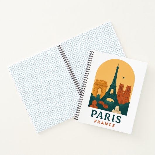 Vintage Paris Notebook – French Cathedral Design Notizblock (Innenseite)