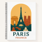 Vintage Paris Notebook – French Cathedral Design Notizblock (Vorderseite)