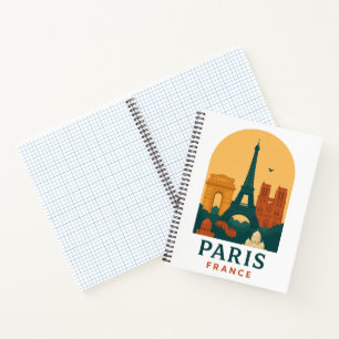 Vintage-Paris-Notizbuch – Französisches Kathedrale Notizblock