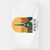 Vintage Paris – Notre Dame Cathedral Retro Travel Banner (Vertikal)