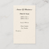 Vintage Paris-Plakat-Geschäfts-Karte Visitenkarte (Rückseite)