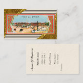 Vintage Paris-Plakat-Geschäfts-Karte Visitenkarte (Vorne/Hinten)
