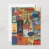 Vintage Paris Postkarte (Vorne/Hinten)
