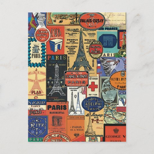 Vintage Paris Postkarte (Vorderseite)
