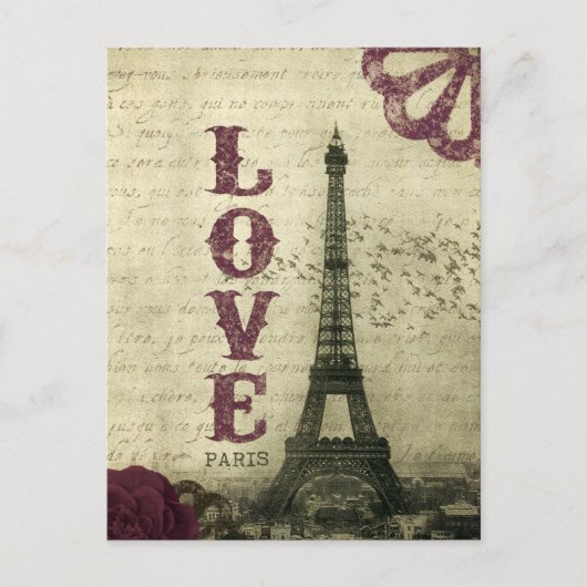 Vintage Paris Postkarte (Vorderseite)
