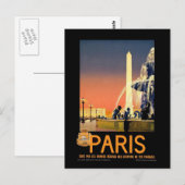 Vintage Paris Postkarte (Vorne/Hinten)