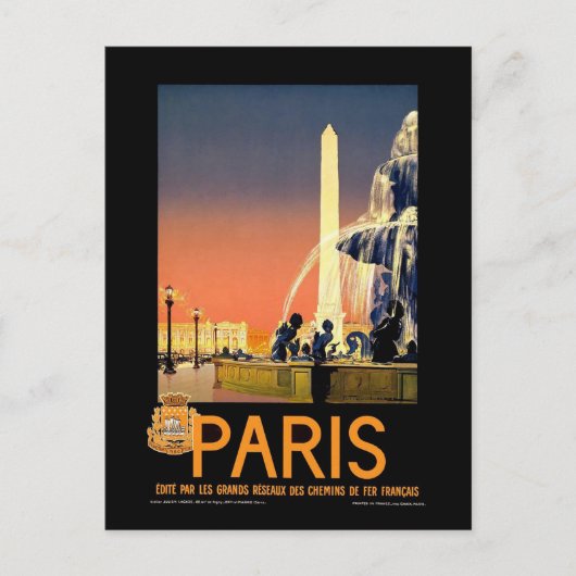 Vintage Paris Postkarte (Vorderseite)
