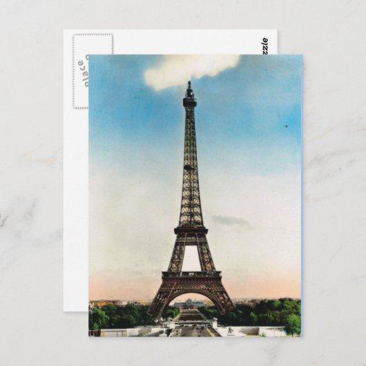 Vintage Paris Postkarte (Vorne/Hinten)