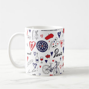 Vintage Paris: Reise Linienmuster Kaffeetasse