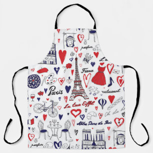 Vintage Paris: Reise Linienmuster Schürze