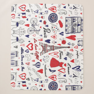Vintage Paris: Reise Linienmuster Sherpadecke