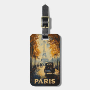 Vintage Paris-Reiseplakat von 1930 Eiffelturm Gepäckanhänger