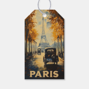 Vintage Paris-Reiseplakat von 1930 Eiffelturm Geschenkanhänger