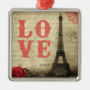 Vintage Paris   Rosa Silbernes Ornament