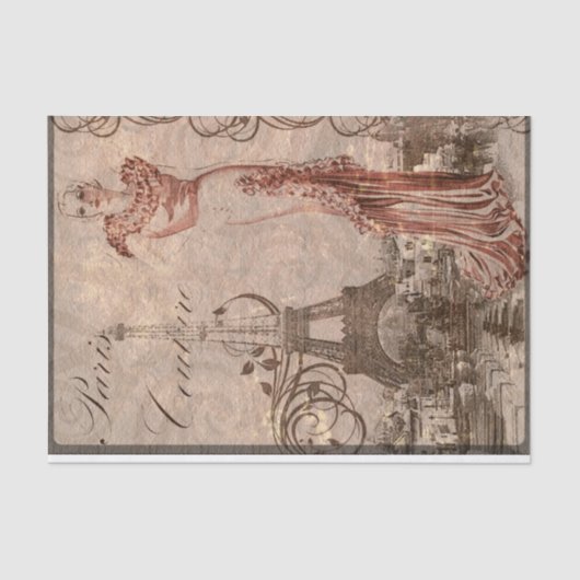 Vintage Paris Seidenpapier (Vorderseite)