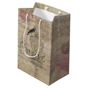 Vintage-Paris-Shabby-Chic-Hochzeitsgeschenktasche Mittlere Geschenktüte