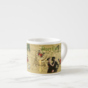 Vintage-Paris-Tango-Postkarte Espressotasse