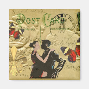 Vintage-Paris-Tango-Postkarte Magnet