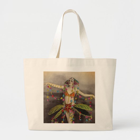 Vintage Paris-Tasche Jumbo Stoffbeutel (Vorne)