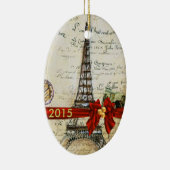 VINTAGE PARIS-WEIHNACHTENverzierung Keramikornament (Rechts)