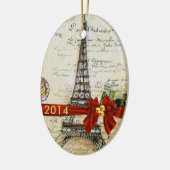 VINTAGE PARIS-WEIHNACHTENverzierung Keramikornament (Links)