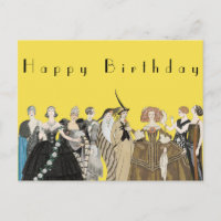 Vintage Pariser Art Deco, George Barbier Birthday