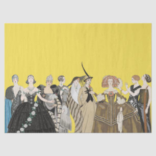 Vintage Pariser Art-Deco-Mode - George Barbier Seidenpapier