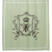 Vintage Pariser Bienenkirche Duschvorhang (Vorderseite)